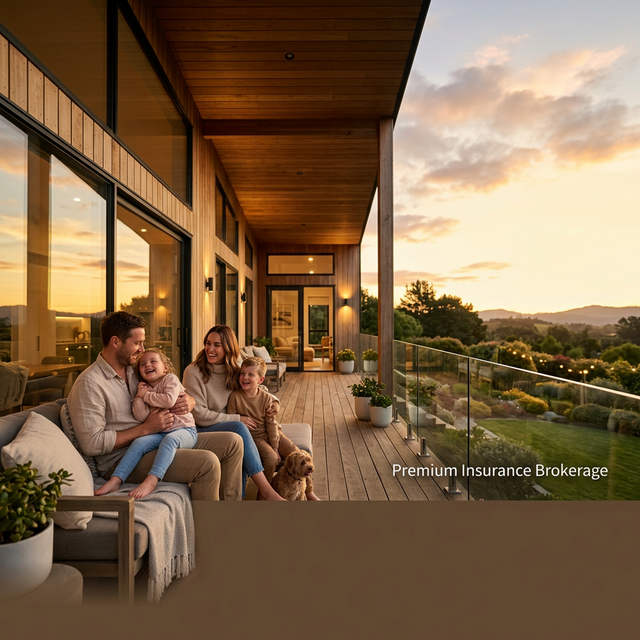 Família feliz e segura